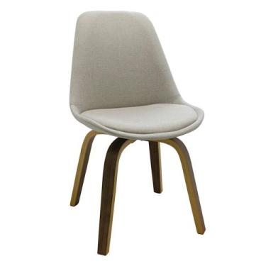 Imagem de Cadeira Decorativa Sala e Escritório SoftLine Linho Bege G56 - Gran Be