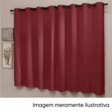Imagem de Cortina para Sala 2,40x1,60 m Unica Microfibra Malbec - Sultan