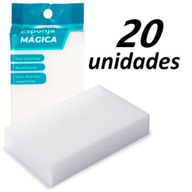 Imagem de Kit 20 Esponja Mágica Bucha Melamina Tira Mancha Original Desengordura