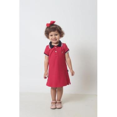 Imagem de Vestido Polo Infantil Vermelho Paixão - Heitor Fashion Brazil, Vestido
