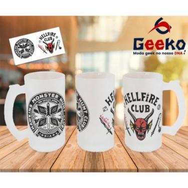 Imagem de Caneca de Chopp HellFire Club Stranger Things Geeko, Jateada, 500ml