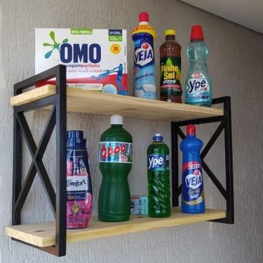 Imagem de Prateleira Decorativa modelo x Estilo Industrial com 20cm de profundid