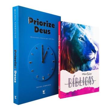 Imagem de Kit Devocional Priorize Deus + Caderno Minhas Anotações Bíblicas Leão 