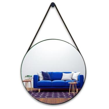 Imagem de Espelho Decorativo Redondo Suspenso Alça 60cm C/ Pino incluso - Projet