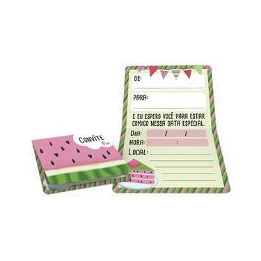Imagem de Convite Pequeno de Aniversário Festa Melancia Regina 8 Un Regina Festa