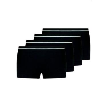 Imagem de Kit com 4 Calcinhas Infantil Lobinha 18720-001 - LUPO, Preto, P