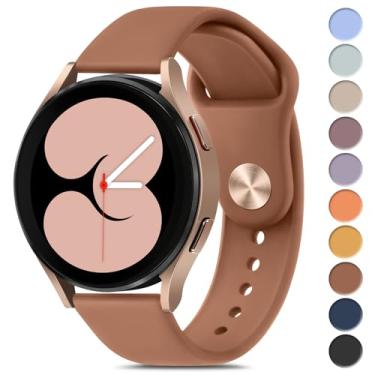 Imagem de Meliya Pulseiras para Samsung Galaxy Watch 7/6/5/4/FE de 40 mm e 44 mm, Galaxy Watch 6/4 Classic de 43 mm, 47 mm, 42 mm e 46 mm, pulseira de silicone macio de 20 mm para Galaxy Watch 7, 6, 5 e 4