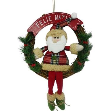 Imagem de Guirlanda Papai Noel Feliz Natal  Quebec Niazitex