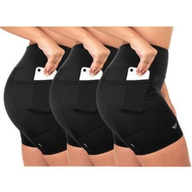Imagem de Kit 3 Short Com Bolso Para Corrida Run Suplex Poliamida - ElementFit, 