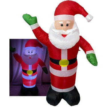 Imagem de Papai Noel Natal Natalino Inflavel Luxo Grande Porta Loja Casa Comerci