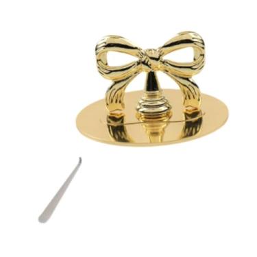 Imagem de Generic Topper de vela perfumado para jarra, tampa de vela para jarra, capa de sombra para casa, queima uniforme, natal, velas de jarra, Bow H 4.5cm