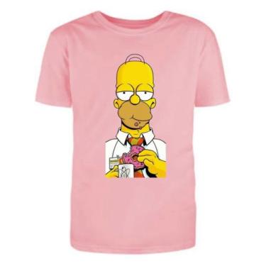 Imagem de Camiseta Masculina Simpsons Rosquinha Geek Tumblr - SEMPRENALUTA, Rosa