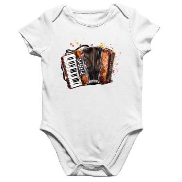 Imagem de Body Bebê Algodão Acordeon Sanfona - Foca na Moda, Branco, G