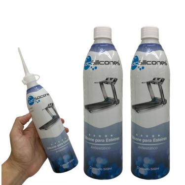 Imagem de Kit 2 Silicones Puro Lubrificante Esteira Bicicleta Elétrica e Uso Ger
