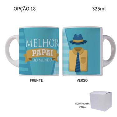 Imagem de Caneca 325ml Feliz Dia Do Pais Melhor Pai Do Mundo Super Pai - LARANJA