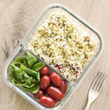 Imagem de Marmita com Divisória p/ Airfryer Microondas Forno 1010ML-7UNI - QUALI