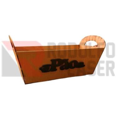 Imagem de Cesto porta pão 36x18x17cm (cores) - Rodolfo Laser, Tabaco