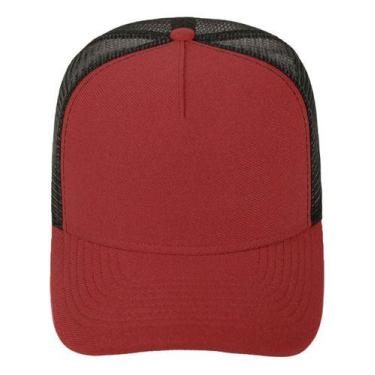 Imagem de Boné Trucker Snapback Aba Curva Liso Colors - MXC BRASIL, Vermelho, Pr