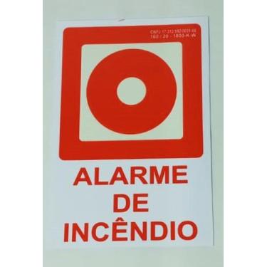 Imagem de Placa Fotoluminescente sinalização Central de Alarme - Sinalplast  