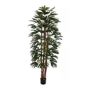 Imagem de Planta Árvore Artificial Palmeira Raphis Verde 2,1m - FLORESCER DECOR