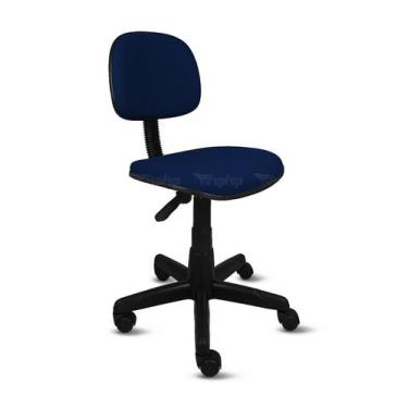 Imagem de Cadeira secretaria em base giratória - tecido crepe azul marinho - pp0