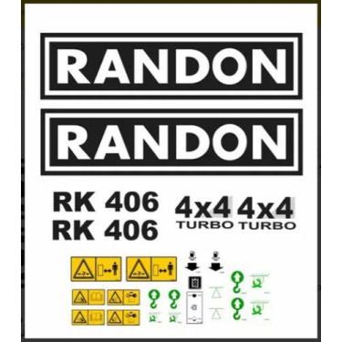 Imagem de Kit Adesivos Randon Rk 406 4x4 Para Retroescavadeira - SPTS