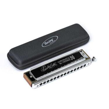 Imagem de Gaita De Boca Cromática Ronald da Gaita 56 Vozes C DÓ SHG Hering 5256