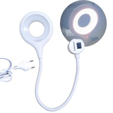 Imagem de Luminária Led Redonda Haste Flexível Imã Maquina Costura - Acessorios 