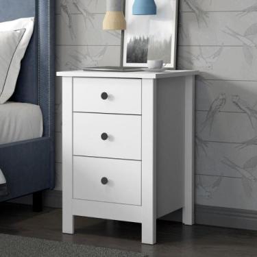 Imagem de Mesa de Cabeceira Ditália Conjunto com 2 un. DM-113 Branco