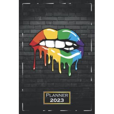 Imagem de Planner 2023: Colorful, Gay | A5 (6x9) | One Week on a Double Page | From Monday to Sunday | Motive | qb2