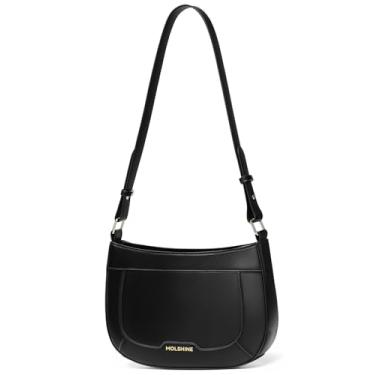 Imagem de molshine Bolsas de ombro pequenas, bolsa acolchoada crescente, bolsa clutch de festa para mulheres modelo DLK0062, Preto