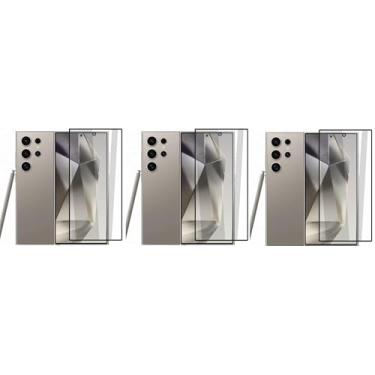 Imagem de Combo 3x Película De Vidro Curva Temperada 3D 9D Para Samsung Galaxy S24 Ultra