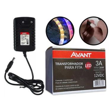 Imagem de Fonte Driver Transformador 36w 12v 3a Avant Fita Led