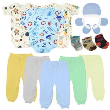 Imagem de Kit Maternidade 14 Peças Roupas de Bebê 100% Algodão Enxoval - Koala B