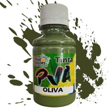Imagem de Tinta PVA Fosca Cores Frias True Colors 100 ml, VERDE OLIVA - 7175