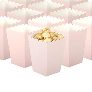 Imagem de GAKA – Conjunto de 60 caixas de pipoca para lembrancinha de pipoca, porta-cartão, recipiente de doces, mini recipientes de papel, Light Pink, 36Pcs