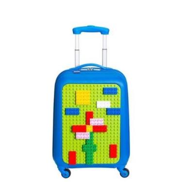 Imagem de Mala de Viagem Bordo com Rodas 360° Sestini Blocos - Azul-Masculino
