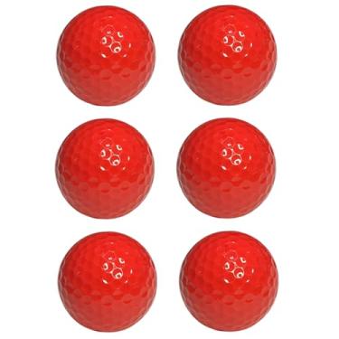 Imagem de Bolas de golfe em miniatura - Bolas de minigolfe coloridas - Pacote com 6, bolas de cor vermelha