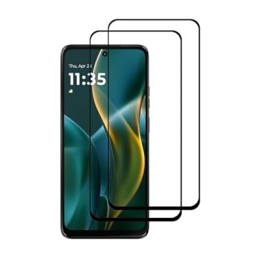 Imagem de UPONEW Pacote com 2 para Motorola Moto G 2025 Preto Cobertura Completa Protetor de Tela de Vidro Temperado Frontier Película Protetora