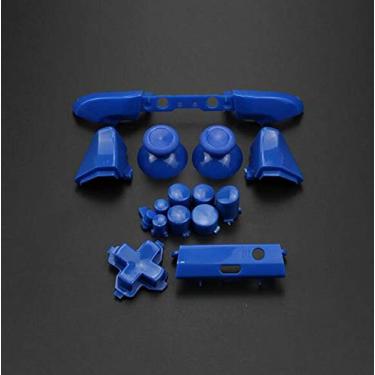Imagem de Conjunto completo de reposição de botões de disparo guia Dpad RT LT RB LB ABXY ON Off botão kit para controle Xbox One Slim Xbox One S (azul)