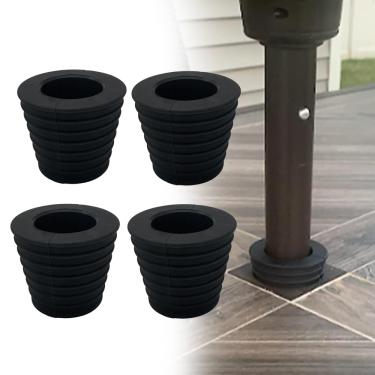 Imagem de Espaçador de cunha FCOUIID Patio Guarda-chuva Cone para suporte de parasol de mesa ou base, serve para mastro de diâmetro de 3,8 cm, à prova d'água e evita que o guarda-chuva balance e quebre a mesa de vidro ao ar livre (4 peças)