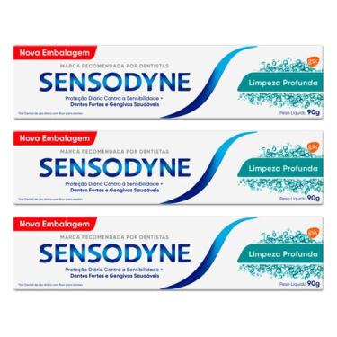 Imagem de Kit 3 und Sensodyne Limpeza Profunda 90g