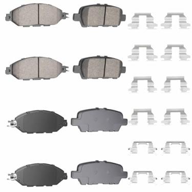 Imagem de 8 peças de pastilhas de freio de cerâmica dianteiras traseiras para Infiniti JX35 2013