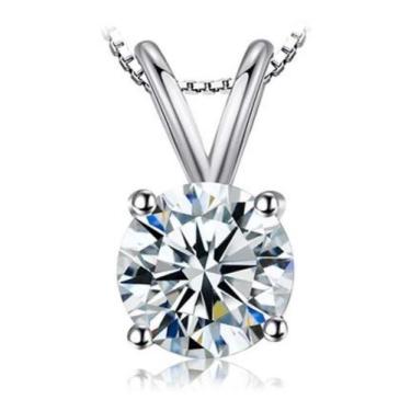 Imagem de Colar Ponto De Luz Prata 925 Zirconia - Tudo Prata, Branco