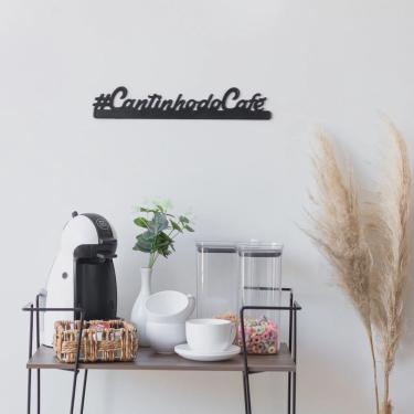 Imagem de Placa Decorativa Cantinho do Cafe Preto