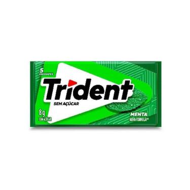 Imagem de Chiclete Trident Menta sem Açúcar 8g - Embalagem com 5 Unidades