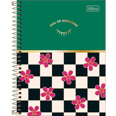 Imagem de Caderno Espiral Colegial Check Pop 10 Matérias 160 Folhas Tilibra Capa Dura