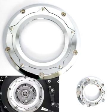 Imagem de Americruise Capa transparente para motocicleta Derby pontos de temporização para Harley Big Twin Cam Touring Electra Glide Road King Dyna Softail Heritage Fatboy 1999-2013 (Chrome)