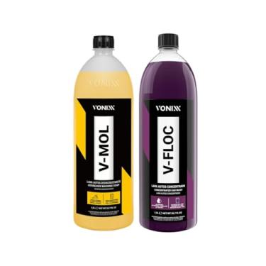 Imagem de Kit Lava Autos, V-Mol Shampoo Desengraxante 1,5L + V-Floc Shampoo Concentrado 1,5L
