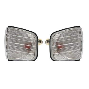 Imagem de Azoeparts 2 lâmpadas de canto indicadoras de seta para Mercedes Benz S Class W126 1980-1991 (1 par branco)